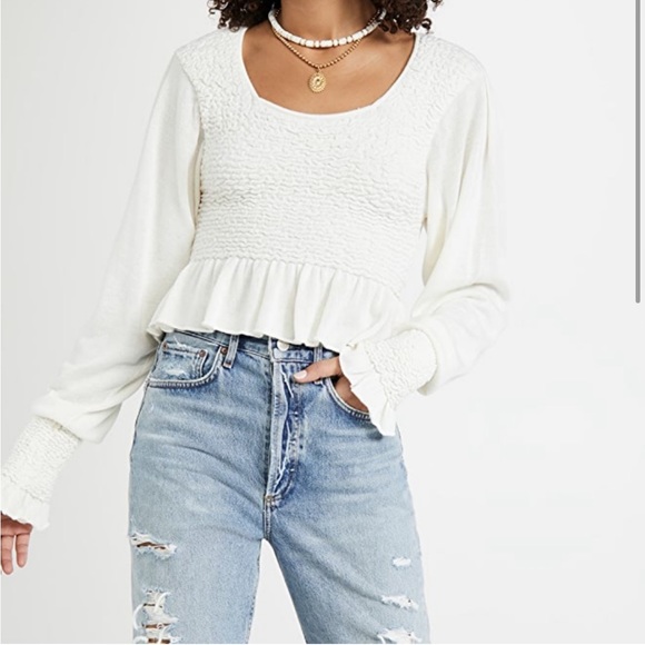 Free People Free Spirit Pullover in Cream - Picture 8 of 11